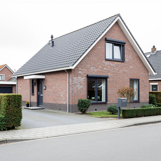vrijstaande jaren-90 woning in Klundert met antracietkleurige kunststof kozijnen en aanbouw