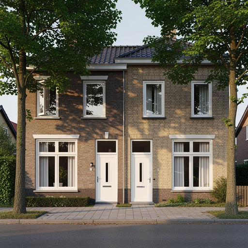 foto van ouderwetse huizen