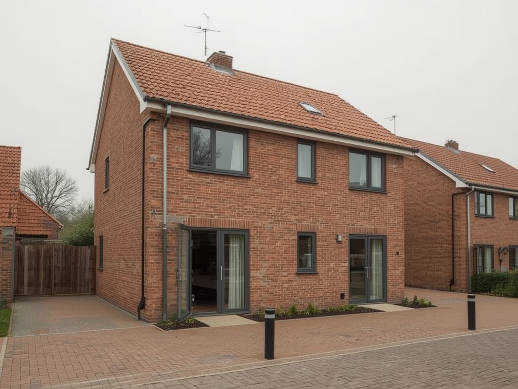 vrijstaande jaren-90 woning in Zundert met antraciet kunststof kozijnen en aanbouw