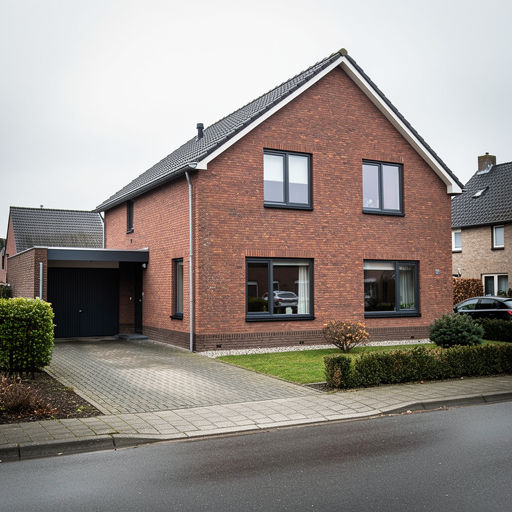 vrijstaande jaren-90 woning in Standdaarbuiten met antraciet kunststof kozijnen en aanbouw