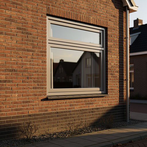 Witte kunststof draaikiepramen met HR++ glas in een rijtjeshuis