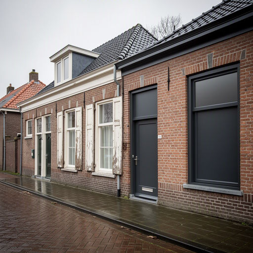 Witte kunststof kozijnen met HR++ glas in een jaren 60-rijtjeshuis