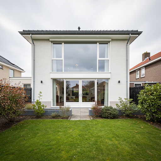 Antraciet kunststof kozijnen aan een gerenoveerd jaren 30-huis